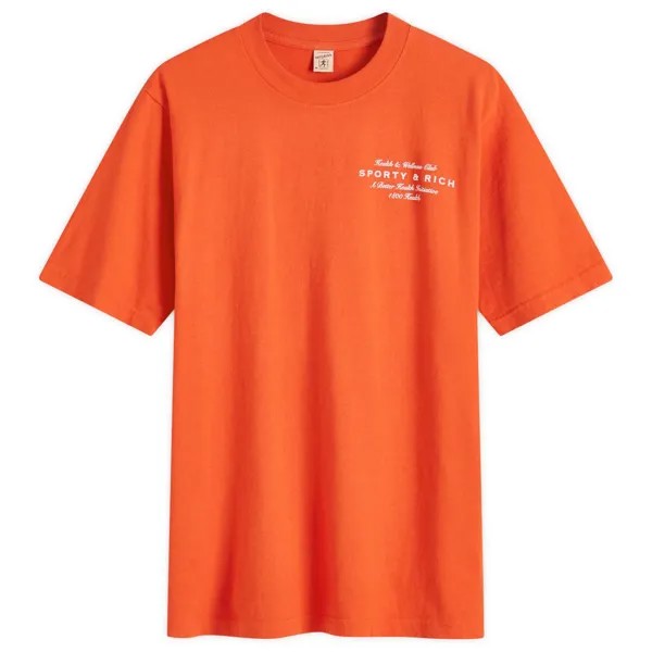 Футболка Sporty & Rich Health Initiative T-Shirt, цвет Red Clay & White