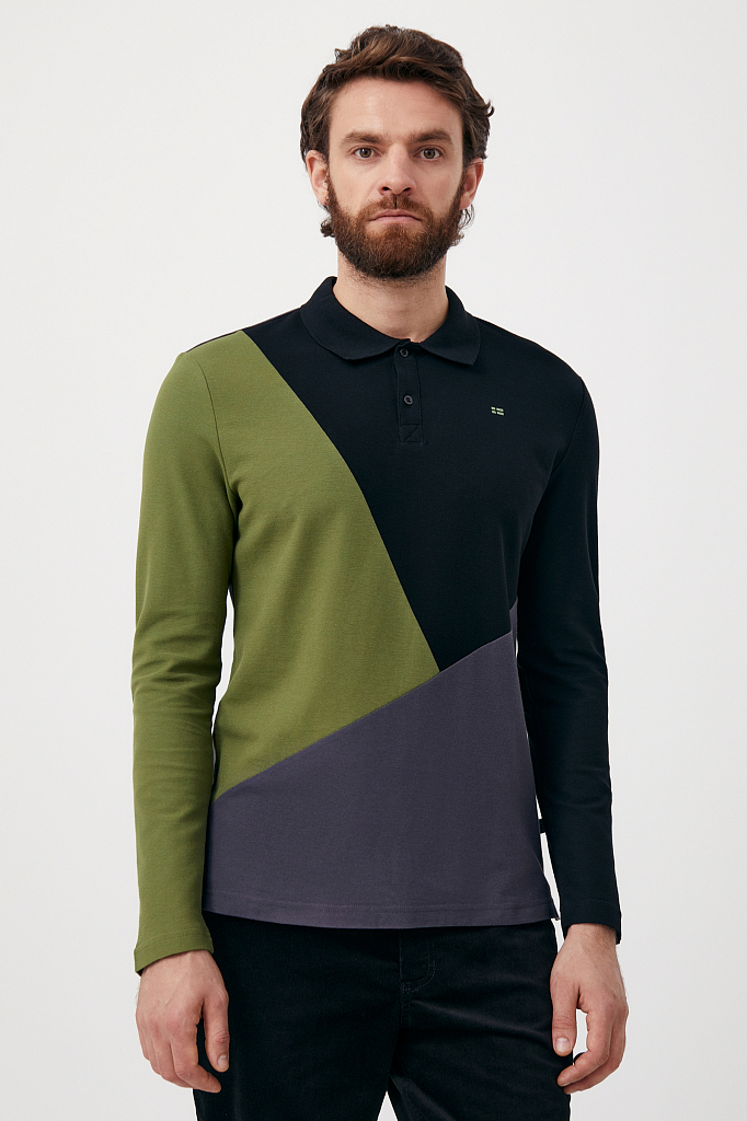 Лонгслив мужской Finn Flare FAB21094 хаки 3XL