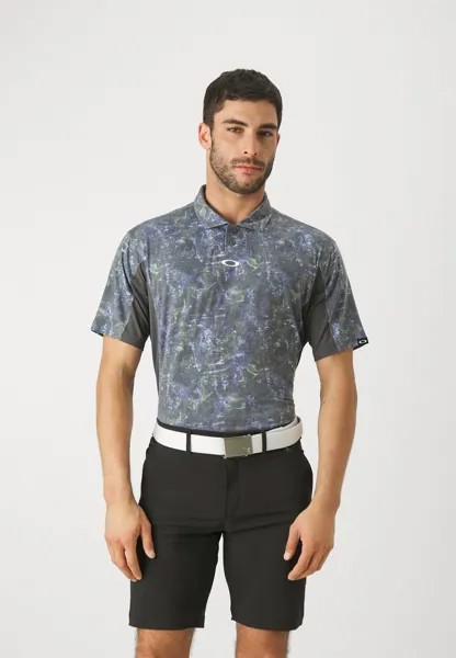 Рубашка-поло AIRVENT ROCK PRINT Oakley, цвет blue/grey
