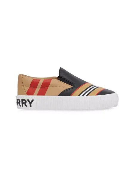 Burberry Kids слипоны в полоску Icon Stripe