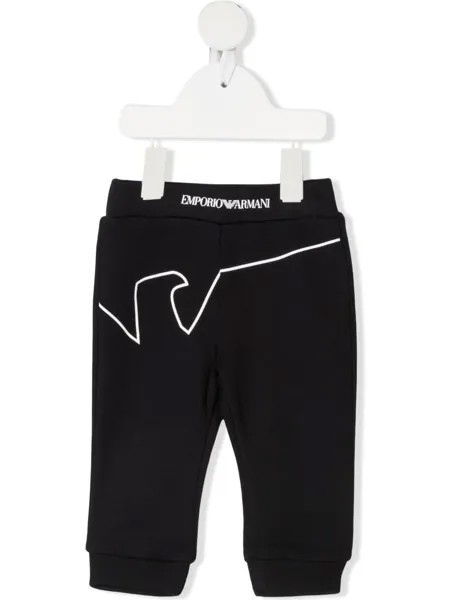 Emporio Armani Kids спортивные брюки с принтом