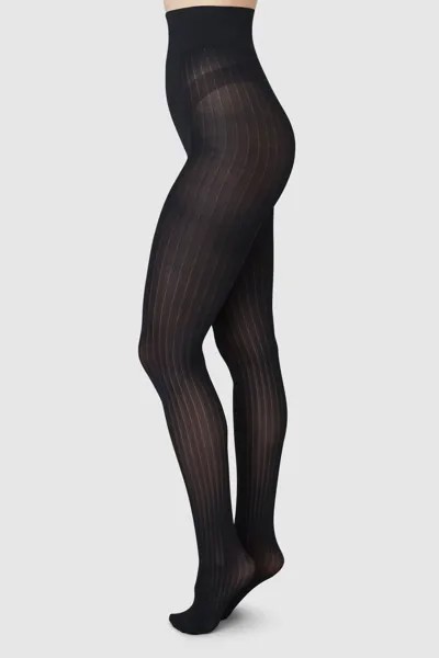Колготки в полоску Natalie 50 ден. Swedish Stockings, черный