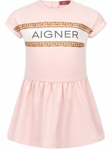 Aigner Kids платье с логотипом