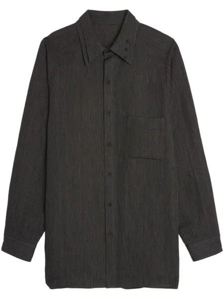 Рубашка Z-ST с двойным воротником Yohji Yamamoto, черный
