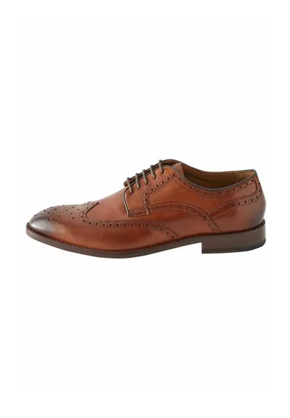 Элегантные туфли на шнуровке Signature Brogue Next, цвет tan brown