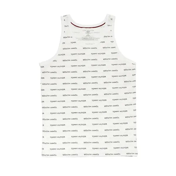 НОВИНКА Tommy Hilfiger Белая майка с логотипом Хлопковая футболка без рукавов НОВИНКА