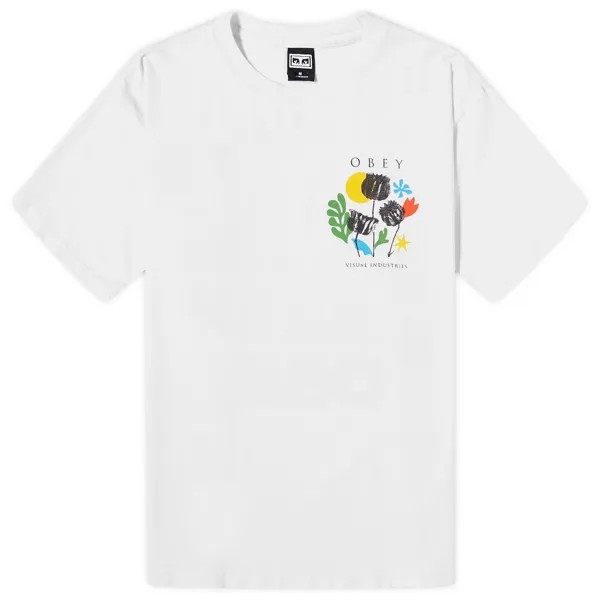 Футболка Obey Flowers Papers Scissors T-Shirt, белый