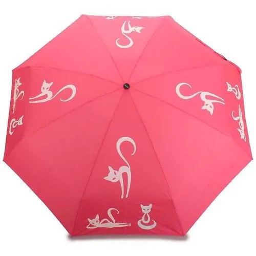 Женский зонт механический с проявляющимся рисунком 611 Pink