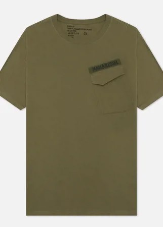 Мужская футболка maharishi Pocket, цвет оливковый, размер S