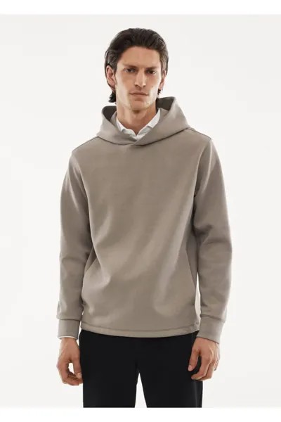 Дышащая толстовка Mango, бежевый