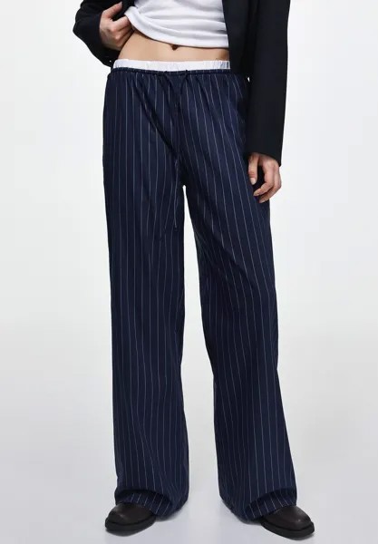 Брюки Pinstriped PULL&BEAR, цвет dark blue