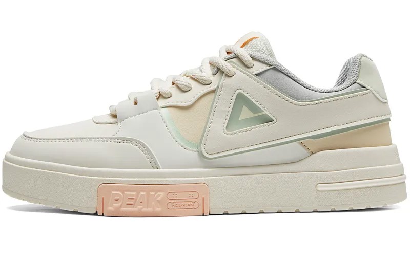 Кроссовки PEAK Classic Heritage Skateboarding Shoes Women's Low-top Canvas White, белый