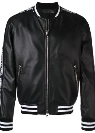 Balmain куртка-бомбер со вставками по бокам