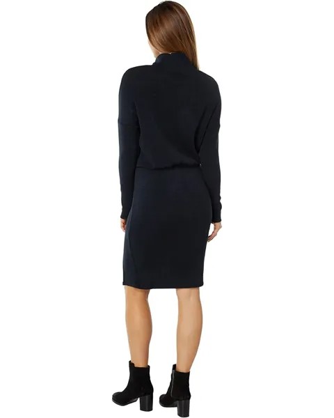 Платье Three Dots Mock Neck Dress, черный