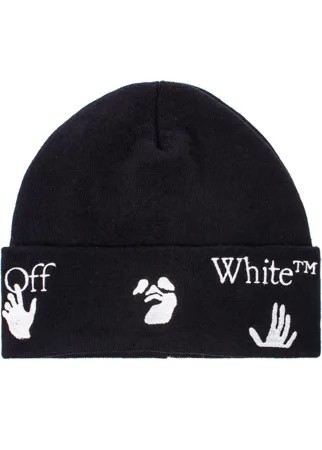 Шапка Off-White OMLC012E20KNI0021001 UNI черный+белый
