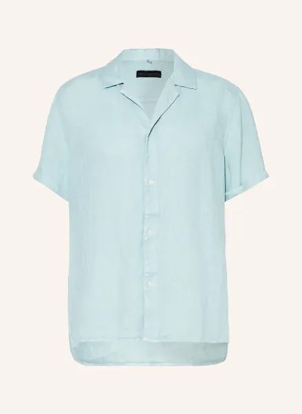 Bijan_2 курортная рубашка comfort fit из льна Drykorn, бирюзовый