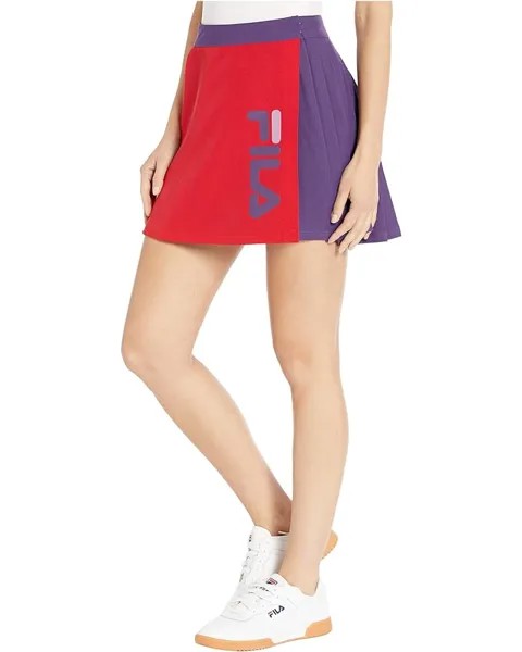 Юбка Fila Asami Skirt, цвет Chinese Red/Crown Purple/Black