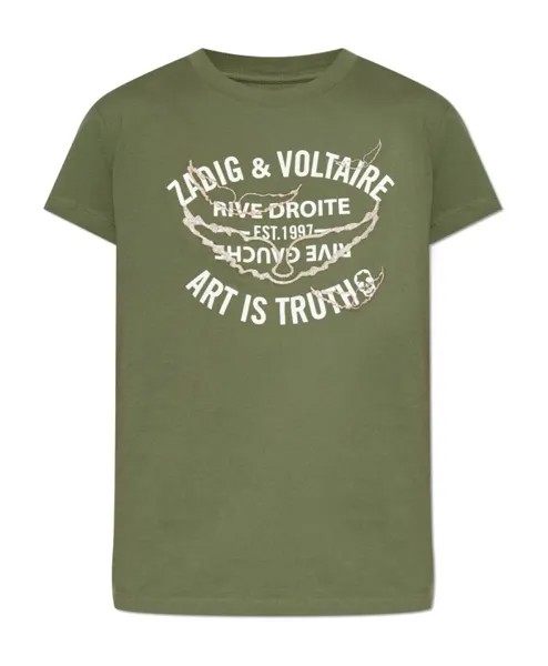Футболка с принтом Zadig & Voltaire, зеленый