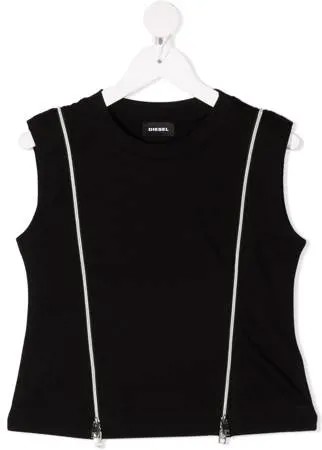 Diesel Kids топ без рукавов с молниями