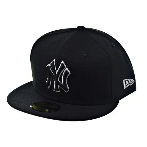 Мужская кепка New Era New York Yankees Basic 59Fifty Черно-белая