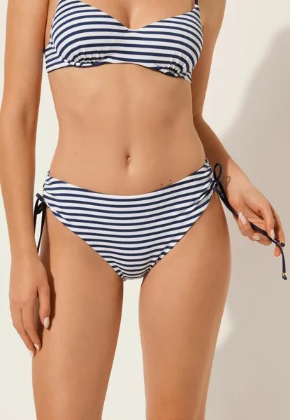 Плавки бикини NAUTICAL STRIPES Calzedonia, крапчатый королевский синий