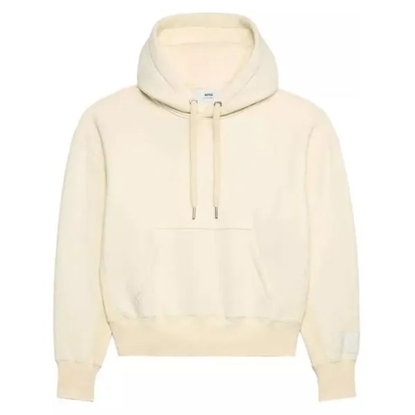 Футболка long-sleeve drawstring hoodie Ami Paris, бежевый