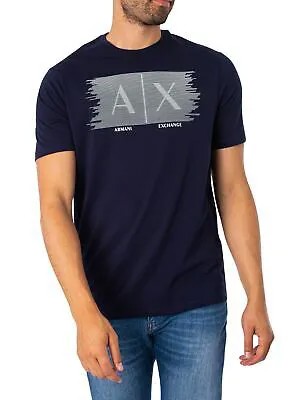 Мужская футболка с логотипом Armani Exchange, синяя