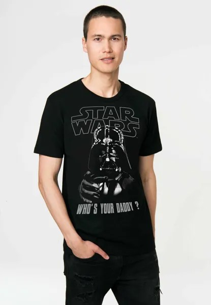 Футболка с принтом STAR WARS- WHO'S YOUR DADDY LOGOSHIRT, цвет schwarz