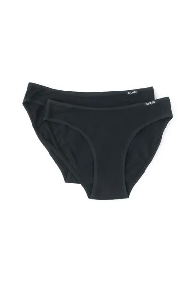 Трусы с хлопком - 2 пары Skiny, черный