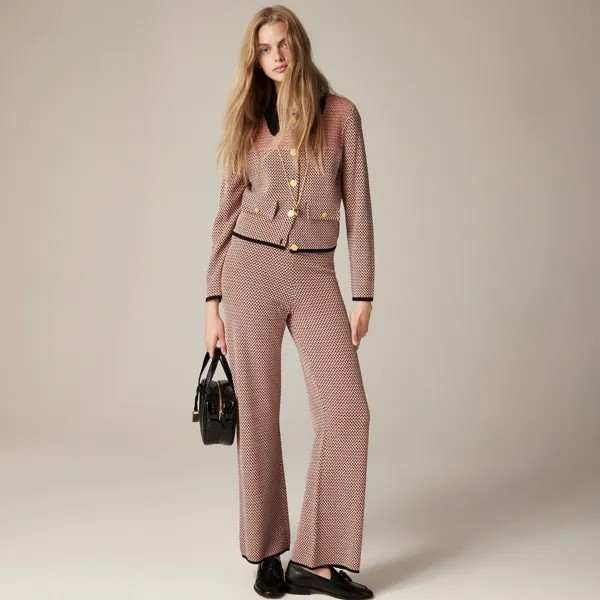Разноцветные брюки-свитера J.Crew, черный