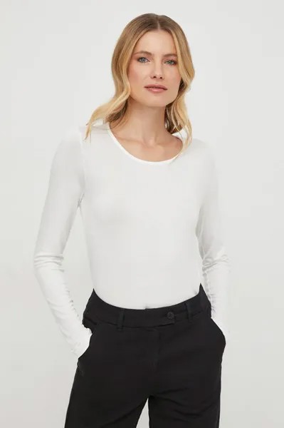 Рубашка с длинным рукавом United Colors of Benetton, белый