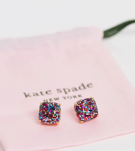 Серьги-гвоздики с блестками Kate Spade-Мульти