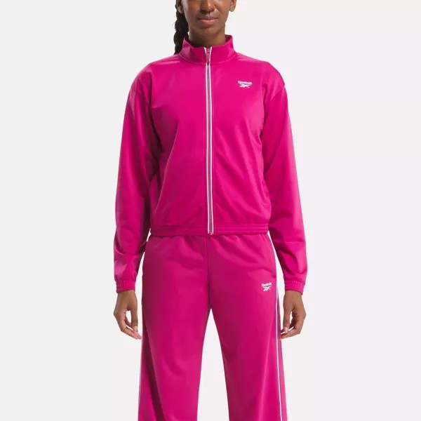Трикотажная спортивная куртка Reebok Identity Back Vector, цвет Semi Proud Pink