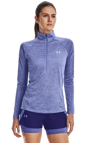 Топ Tech Twist с молнией 1/2 Under Armour, синий