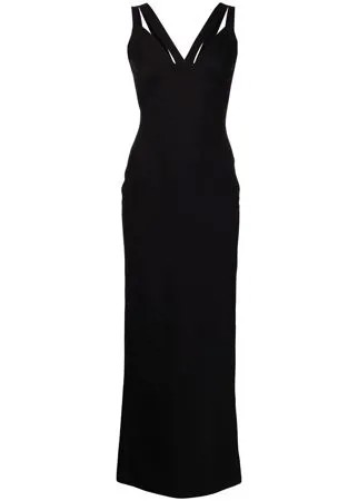 Herve L. Leroux вечернее платье с V-образным вырезом