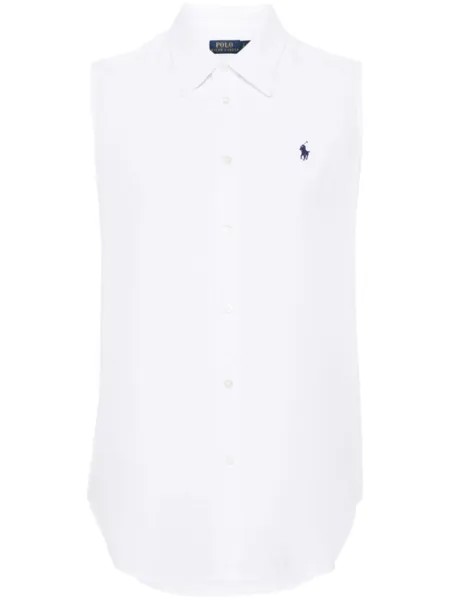 Polo Ralph Lauren рубашка Polo-Pony без рукавов, белый