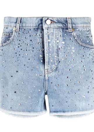 Alexandre Vauthier джинсовые шорты с кристаллами