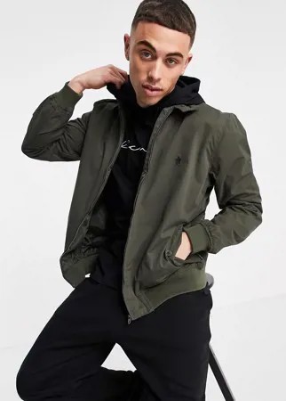 Куртка Харрингтон цвета хаки French Connection-Зеленый цвет