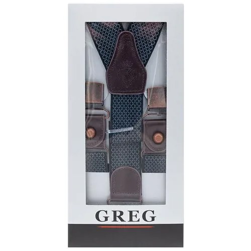Подтяжки мужские в коробке GREG GPrЯ-1-15, цвет Черный, размер универсальный