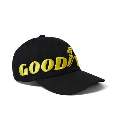 Кепка HUF Worldwide x Goodyear Pit Crew Strapback Hat (черная) с 6 панелями