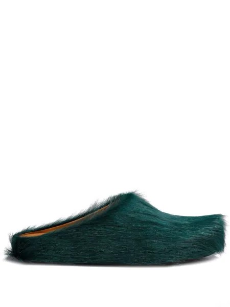 Marni слиперы Fussbett Sabot, зеленый