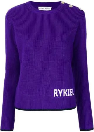 SONIA RYKIEL шерстяной джемпер в рубчик