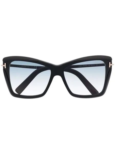 TOM FORD Eyewear солнцезащитные очки Leah в массивной оправе