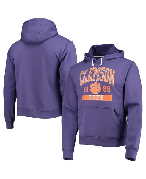 Мужская фиолетовая толстовка с капюшоном из флиса clemson tigers volume up essential League Collegiate Wear, фиолетовый