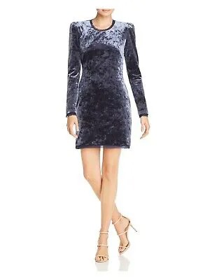 RACHEL ZOE Женское синее короткое облегающее вечернее платье с длинными рукавами. Размер: 0