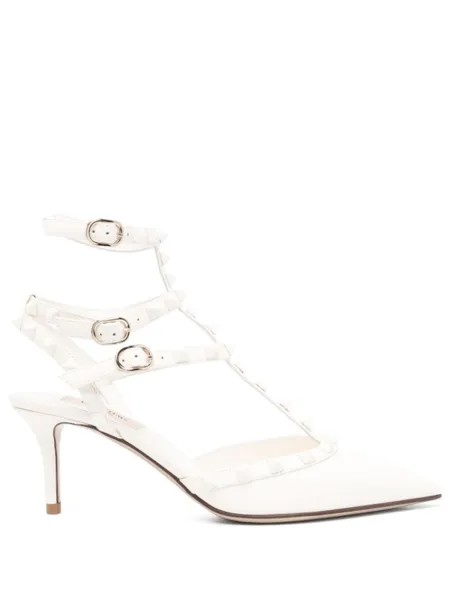 Valentino Garavani туфли Rockstud 70, нейтральный цвет
