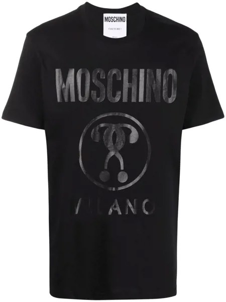 Moschino футболка с логотипом Double Question Mark