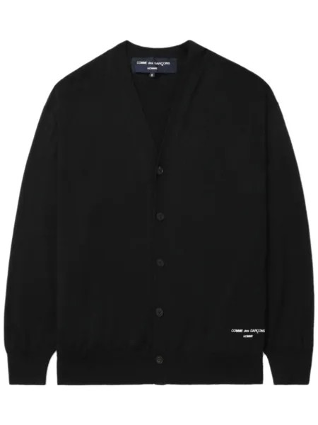 Comme des Garçons Homme кардиган с вышитым логотипом, черный