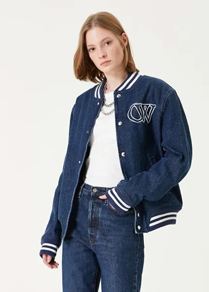 Джинсовая куртка-бомбер Off-White, синий