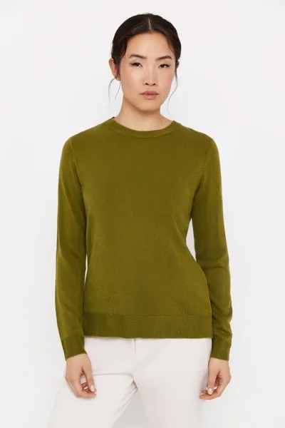 Мягкий вязаный свитер Cortefiel, зеленый